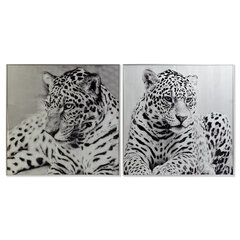 Картина DKD Home Decor, Леопард (100 x 2,5 x 100 cm) (2 шт.) цена и информация | Репродукции, картины | pigu.lt
