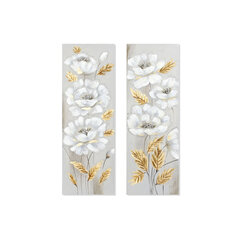 Картина DKD Home Decor Цветы (2 шт.) (40 x 3 x 120 см) цена и информация | Репродукции, картины | pigu.lt