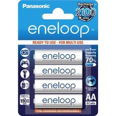 Аккумуляторные батарейки Panasonic Eneloop AA 1900 4BP цена и информация | Батарейки | pigu.lt