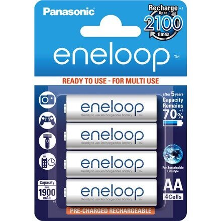 Panasonic Eneloop BK-3MCCE/4BE įkraunami elementai, 4 vnt. цена и информация | Elementai | pigu.lt