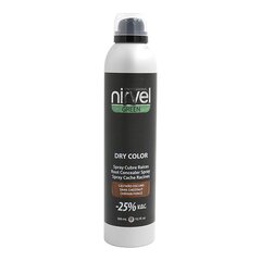 Спрей для закрашивания седых волос Green Dry Color Nirvel Темно-каштановый (300 ml) цена и информация | Краска для волос | pigu.lt