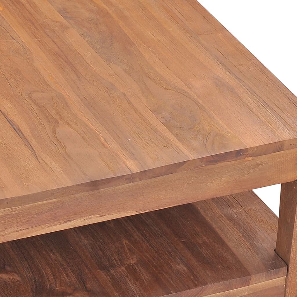 vidaXL Kavos staliukas, 68x67x35cm, tikmedžio medienos masyvas kaina ir informacija | Kavos staliukai | pigu.lt