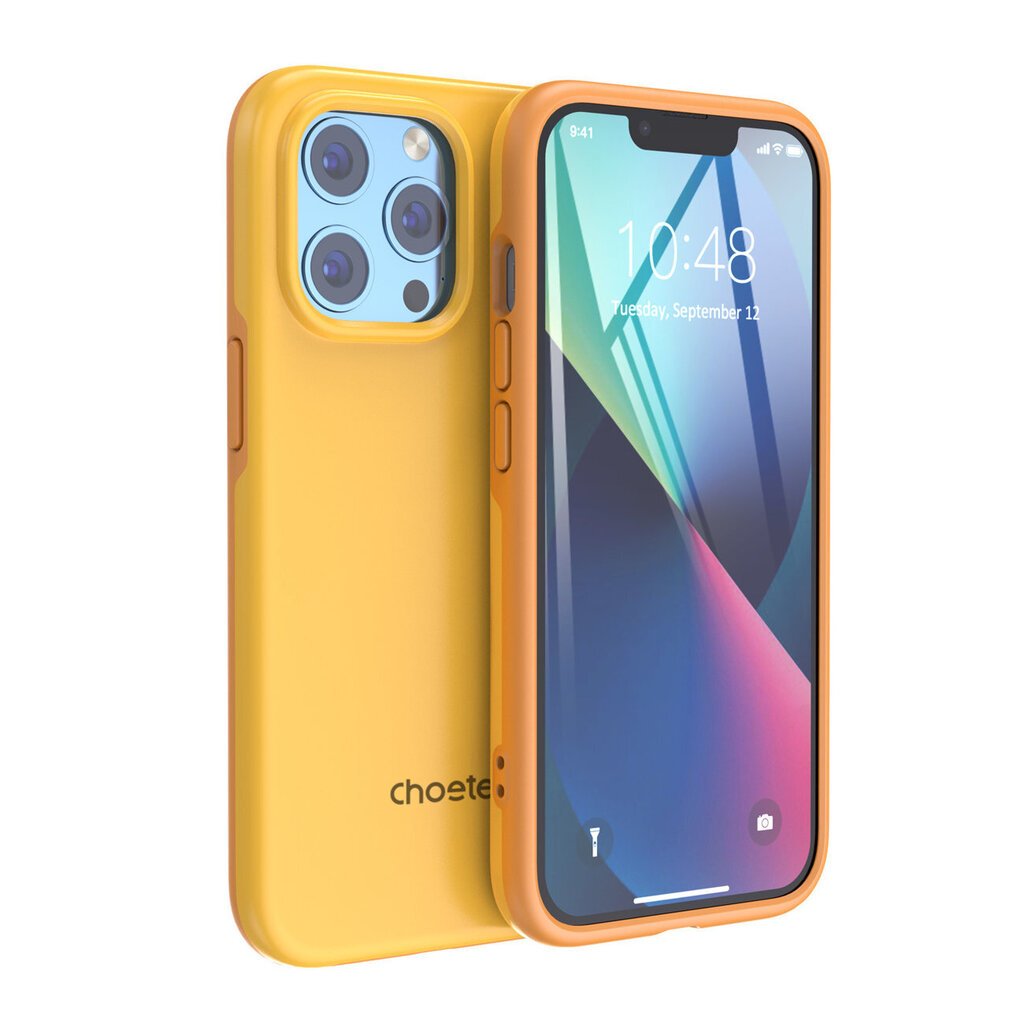 Choetech MFM Anti-drop case skirtas iPhone 13 Pro PC0113-MFM-YE, oranžinis kaina ir informacija | Telefono dėklai | pigu.lt