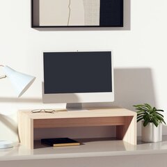 vidaXL Monitoriaus stovas, 50x27x15cm, pušies medienos masyvas цена и информация | Тумбы под телевизор | pigu.lt