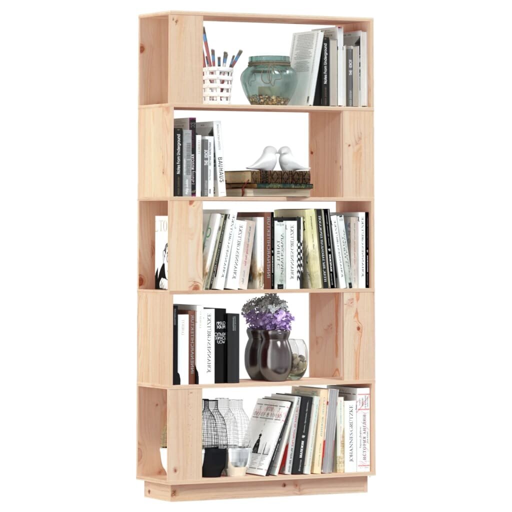vidaXL Spintelė knygoms/kambario pertvara, 80x25x163,5cm, pušis kaina ir informacija | Lentynos | pigu.lt