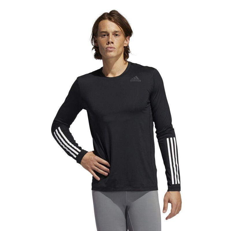 Sportiniai marškinėliai vyrams Adidas Techfit 3-Stripes Fitted Long Sleeve  Top M GL045, juodi kaina | pigu.lt