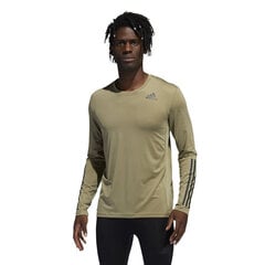 Sportiniai marškinėliai vyrams Adidas Techfit 3-Stripes Fitted Long Sleeve Top M H08804, žali цена и информация | Мужская спортивная одежда | pigu.lt