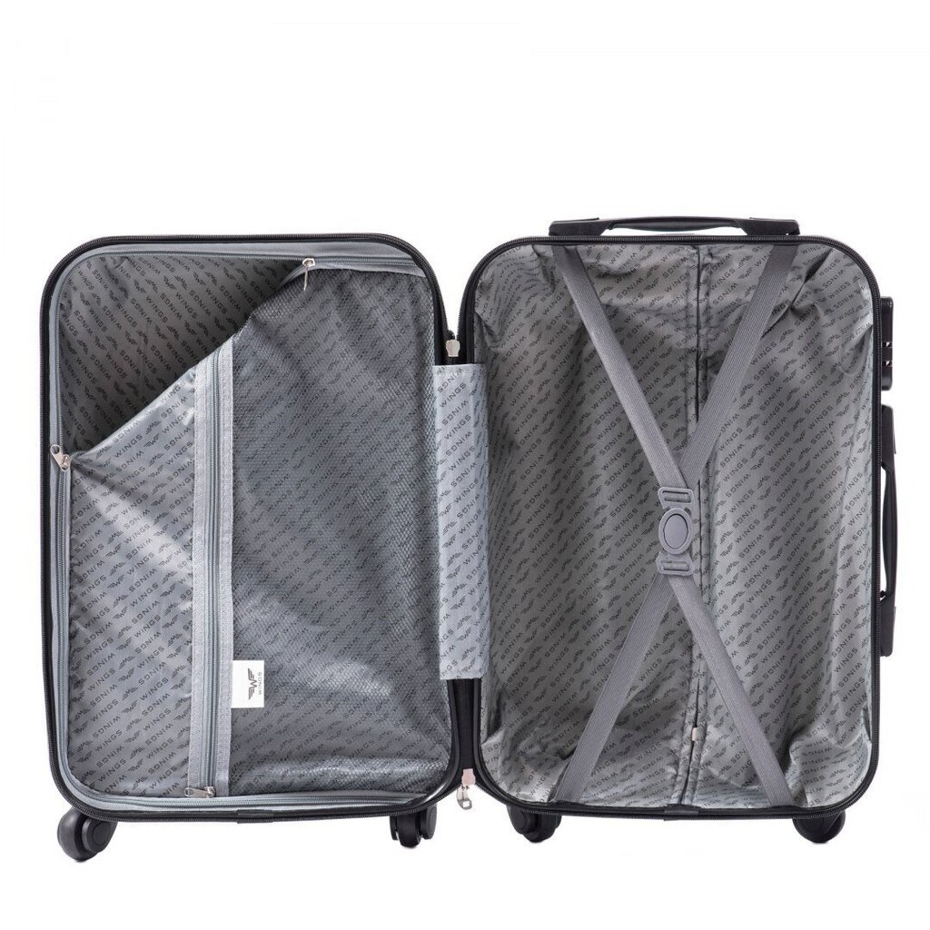 Nedidelis bordinis (burgundy) lagaminas Wings TD147 (rankiniam bagažui) S kaina ir informacija | Lagaminai, kelioniniai krepšiai | pigu.lt
