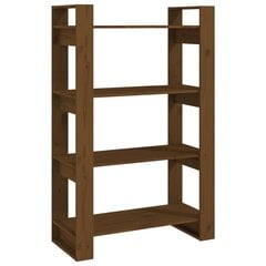 vidaXL Spintelė knygoms/kambario pertvara, ruda, 80x35x125cm, mediena kaina ir informacija | Lentynos | pigu.lt