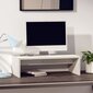 vidaXL Monitoriaus stovas, baltas, 50x27x15cm, pušies medienos masyvas цена и информация | TV staliukai | pigu.lt