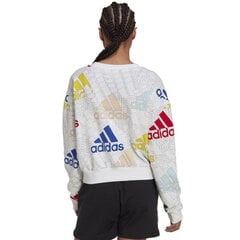 Толстовка без капюшона женская Adidas Essentials Multi-Coloured Белый цена и информация | Спортивная одежда женская | pigu.lt