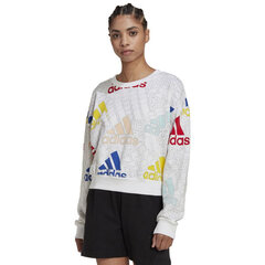 Толстовка без капюшона женская Adidas Essentials Multi-Coloured Белый цена и информация | Спортивная одежда женская | pigu.lt