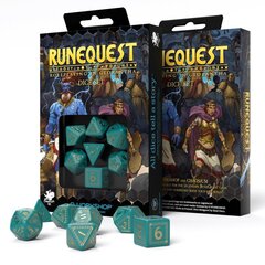 Kauliukų rinkinys Runequest turkio ir auksinės spalvos kaina ir informacija | Stalo žaidimai, galvosūkiai | pigu.lt