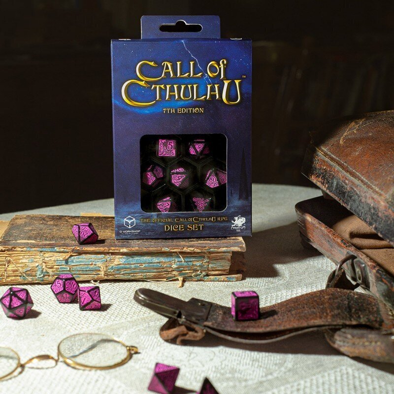 Kauliukų rinkinys Call Of Cthulhu 7th Edition, juodos ir purpurinės spalvos) kaina ir informacija | Stalo žaidimai, galvosūkiai | pigu.lt