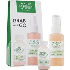 Rinkinys Mario Badescu Grab and Go Drying: losjonas, 29ml+ Veido purškiklis, 59ml kaina ir informacija | Veido prausikliai, valikliai | pigu.lt