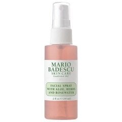 Спрей для лица с розовой водой, алоэ и травами Mario Badescu, 59 мл цена и информация | Средства для очищения лица | pigu.lt