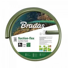 Шланг Bradas Suction-Flex со стальной спиралью, 25 мм, 6 м, зеленый цена и информация | Оборудование для полива | pigu.lt