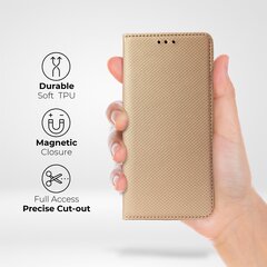 Перекидной чехол Moozy для Samsung Galaxy S21 FE 5G - Золотой магнитный откидной футляр с держателем для карт и подставкой цена и информация | Чехлы для телефонов | pigu.lt