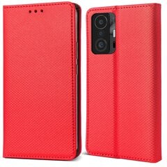 Перекидной чехол Moozy для Xiaomi 11T, Xiaomi 11T Pro - Красный магнитный откидной футляр с держателем для карт и подставкой цена и информация | Чехлы для телефонов | pigu.lt