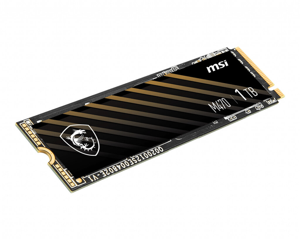 Vidinis kietasis diskas SSD MSI, M470 PCIe 4.0 NVMe M.2 1TB kaina ir informacija | Vidiniai kietieji diskai (HDD, SSD, Hybrid) | pigu.lt