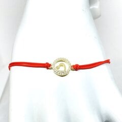Серебряный браслет с нитью. Позолоченный цена и информация | Женские браслеты | pigu.lt