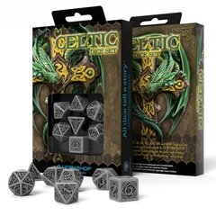 Kauliukų rinkinys Celtic 3D Revised pilkos ir juodos spalvos цена и информация | Настольные игры, головоломки | pigu.lt