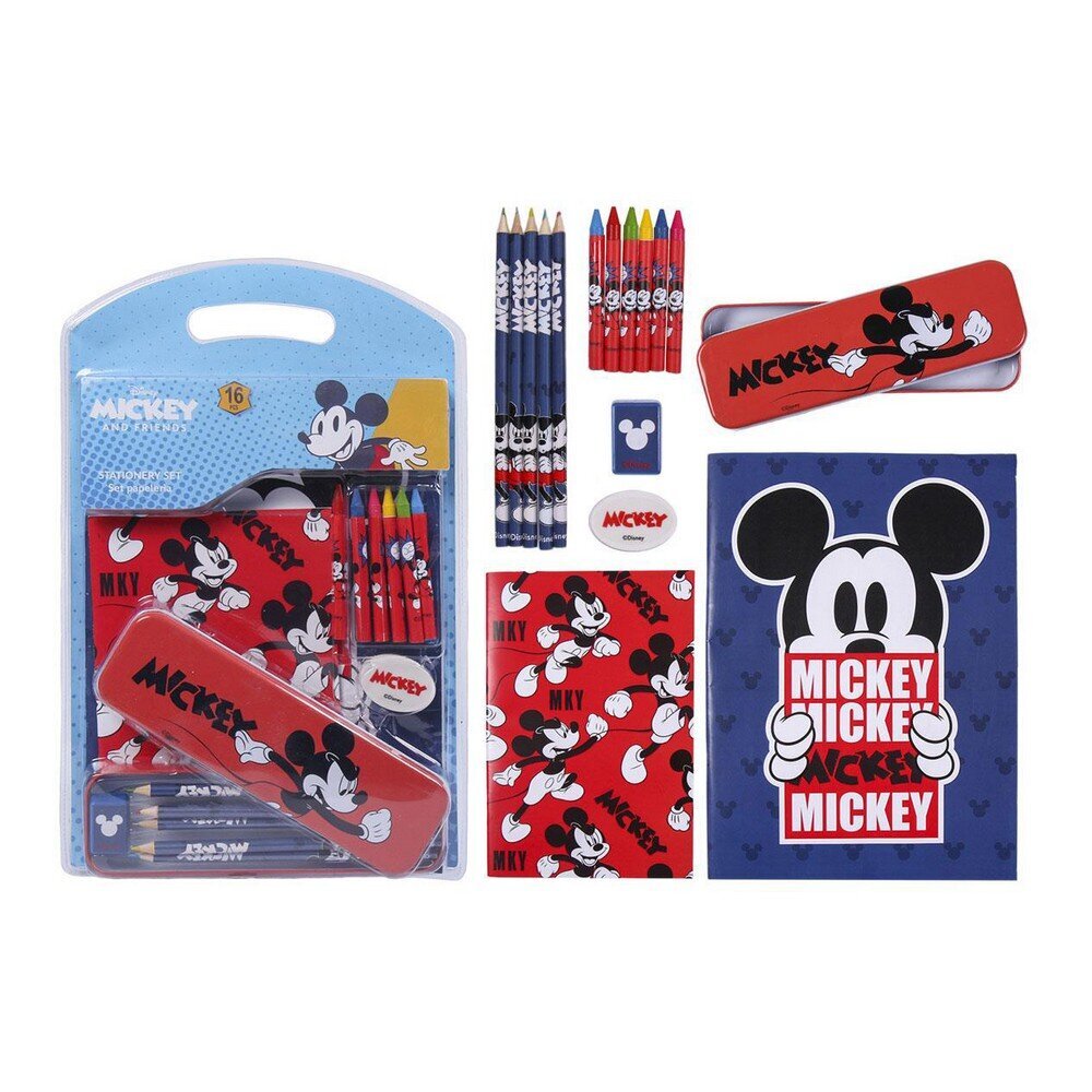Kanceliarijos rinkinys Mickey Mouse 16 dalių kaina ir informacija | Kanceliarinės prekės | pigu.lt