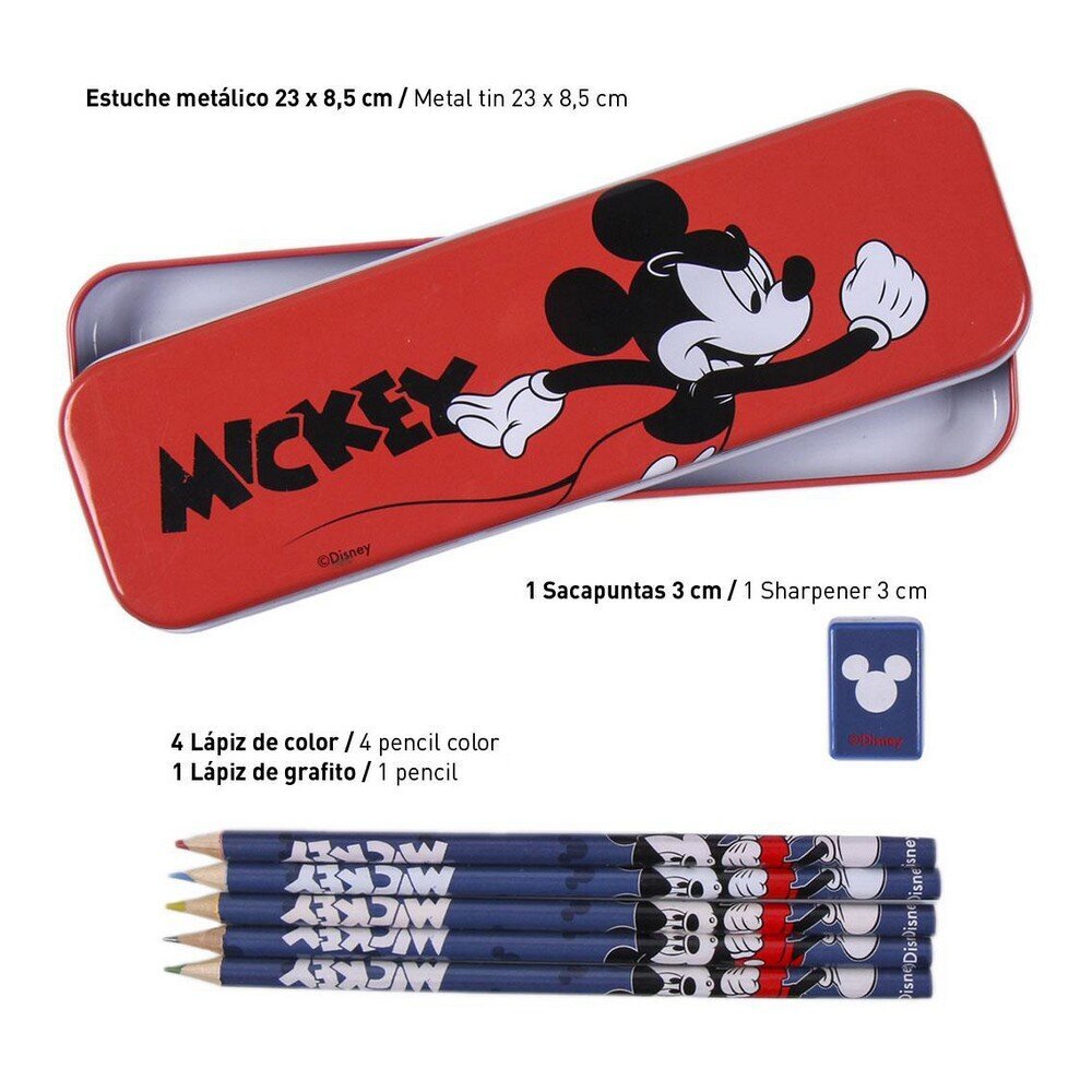 Kanceliarijos rinkinys Mickey Mouse 16 dalių kaina ir informacija | Kanceliarinės prekės | pigu.lt