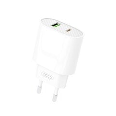 XO wall charger L81A PD QC 3.0 3A 1x USB 1x USB-C white цена и информация | Зарядные устройства для телефонов | pigu.lt