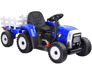 Didelis elektrinis traktorius su priekaba, mėlynas kaina ir informacija | Elektromobiliai vaikams | pigu.lt