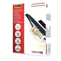 Пленка для ламинирования Fellowes A6 Glossy 125 Micron Laminating Pouch, 100 шт. цена и информация | Kanceliarinės prekės | pigu.lt