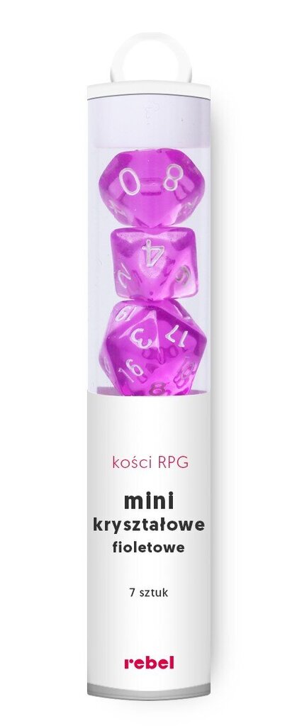 Kauliukų rinkinys Rebel Rpg Mini Crystal, violetinis цена и информация | Stalo žaidimai, galvosūkiai | pigu.lt