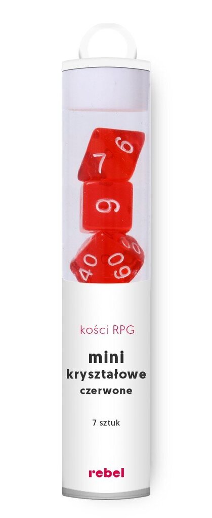 Kauliukų rinkinys Rebel Rpg Mini Crystal, raudonas kaina ir informacija | Stalo žaidimai, galvosūkiai | pigu.lt