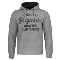 HOODIE MONOTOX CRAFTED HD GREY MEL MX21046 цена и информация | Мужские толстовки | pigu.lt