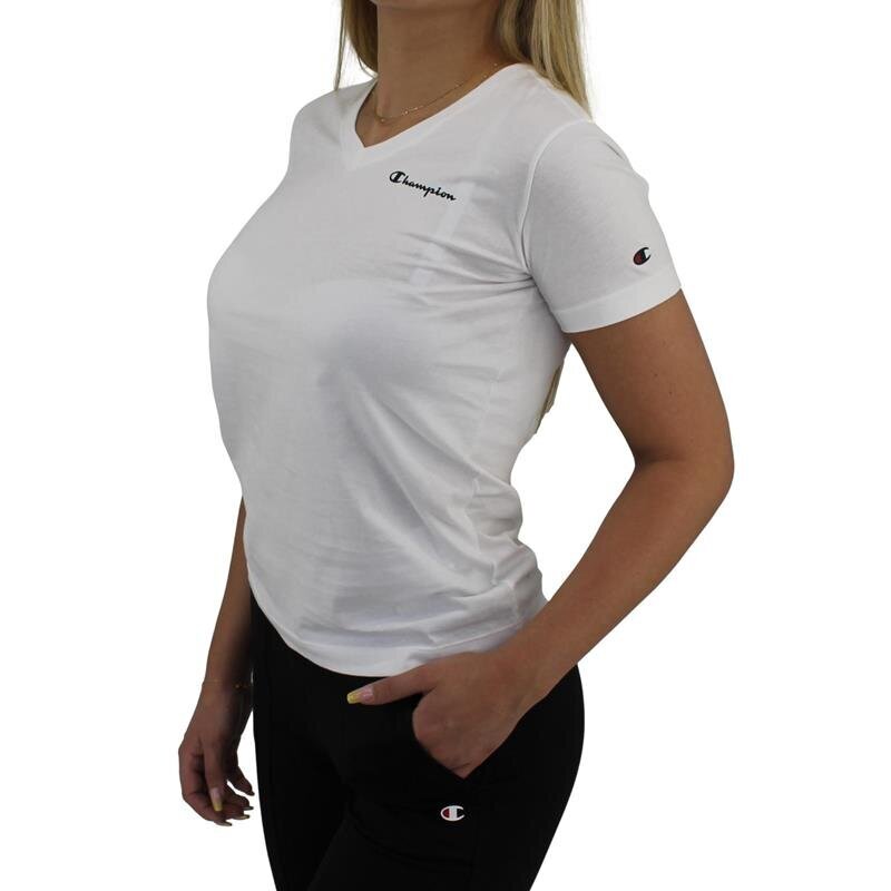 Marškinėliai moterims Champion Legacy 113331WW001, balti kaina ir informacija | Marškinėliai moterims | pigu.lt
