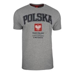 Marškinėliai vyrams Monotox Polska College, pilki kaina ir informacija | Vyriški marškinėliai | pigu.lt
