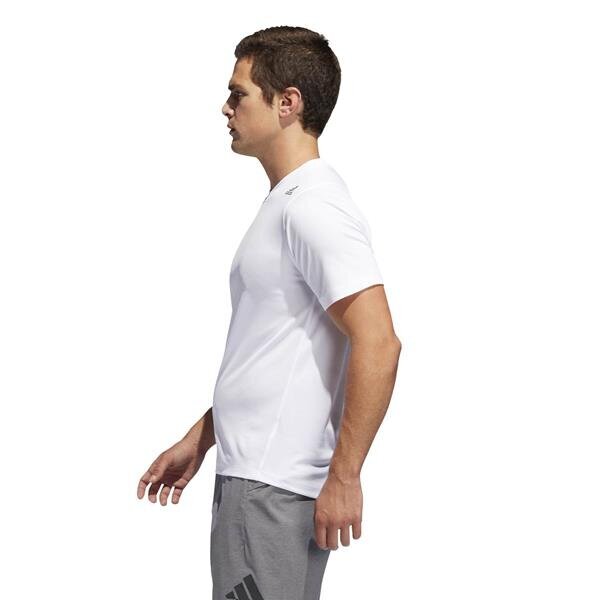 Marškinėliai vyrams Adidas Performance DW9826, balti цена и информация | Vyriški marškinėliai | pigu.lt