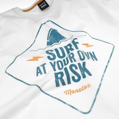 Marškinėliai vyrams Monotox Surf Risk, balti kaina ir informacija | Vyriški marškinėliai | pigu.lt