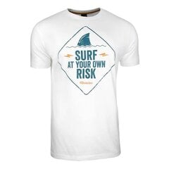 Marškinėliai vyrams Monotox Surf Risk, balti kaina ir informacija | Vyriški marškinėliai | pigu.lt