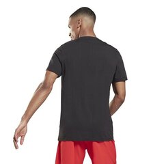 Marškinėliai vyrams Reebok ha6313, juodi kaina ir informacija | Vyriški marškinėliai | pigu.lt