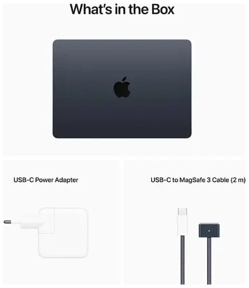 Apple MacBook Air 13” Apple M2 8/512GB Midnight INT MLY43ZE/A kaina ir informacija | Nešiojami kompiuteriai | pigu.lt