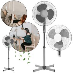 Pastatomas ventiliatorius su 3 mentėmis, 60 W, 40 cm kaina ir informacija | Ventiliatoriai | pigu.lt