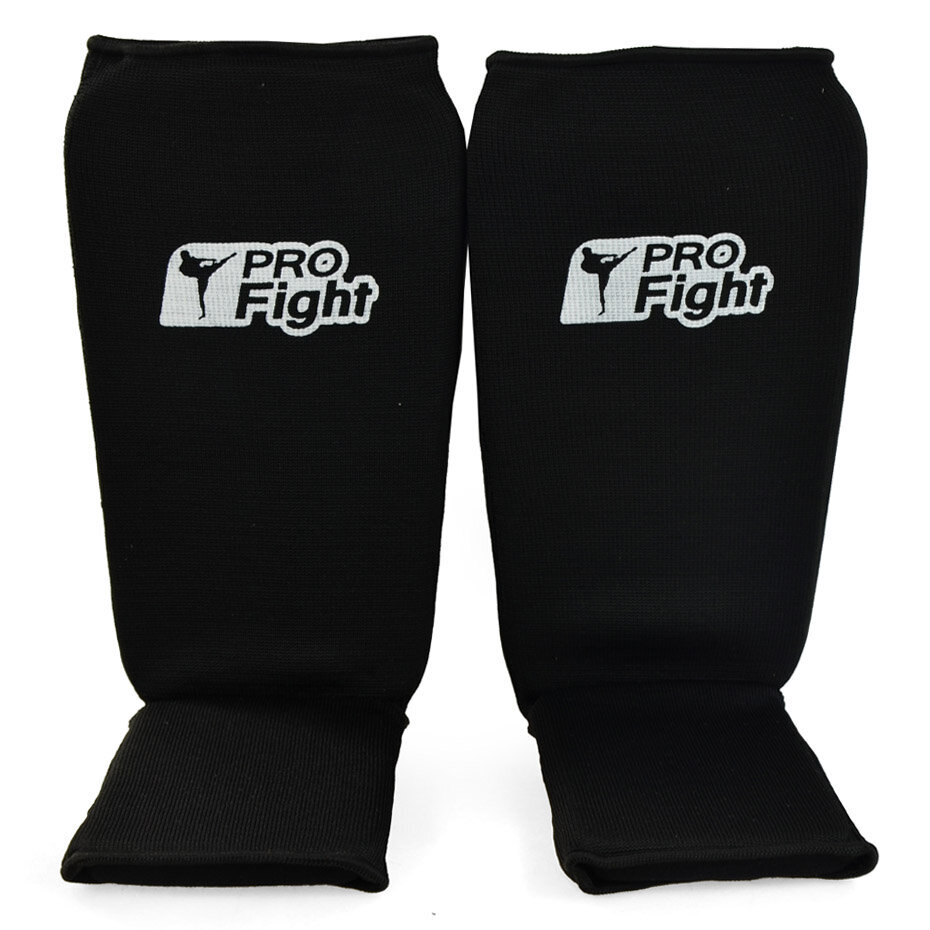 Blauzdų ir pėdų apsauga 1104 Profight Shin Guard, medvilnė, juoda kaina ir informacija | Kovos menai | pigu.lt