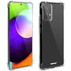 Moozy Smūgiams Atsparus Silikoninis Dėklas Samsung Galaxy A52s 5G, Samsung Galaxy A52, Samsung Galaxy A52 5G - Permatomas Skaidrus Dėklas su Sustiprinta Kampų Apsauga kaina ir informacija | Telefono dėklai | pigu.lt