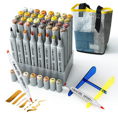 Dvipusiai markeriai - flomasteriai ARRTX Oros, 40 spalvų, geltono atspalvio kaina ir informacija | Piešimo, tapybos, lipdymo reikmenys | pigu.lt