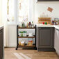 Virtuvės lentyna su ratukais Songmics Ergo, ruda kaina ir informacija | Lentynos | pigu.lt