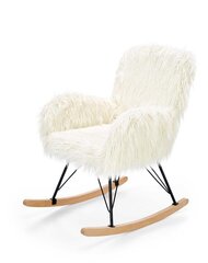 Кресло-качалка Halmar Austin, белого цвета цена и информация | Кресла в гостиную | pigu.lt