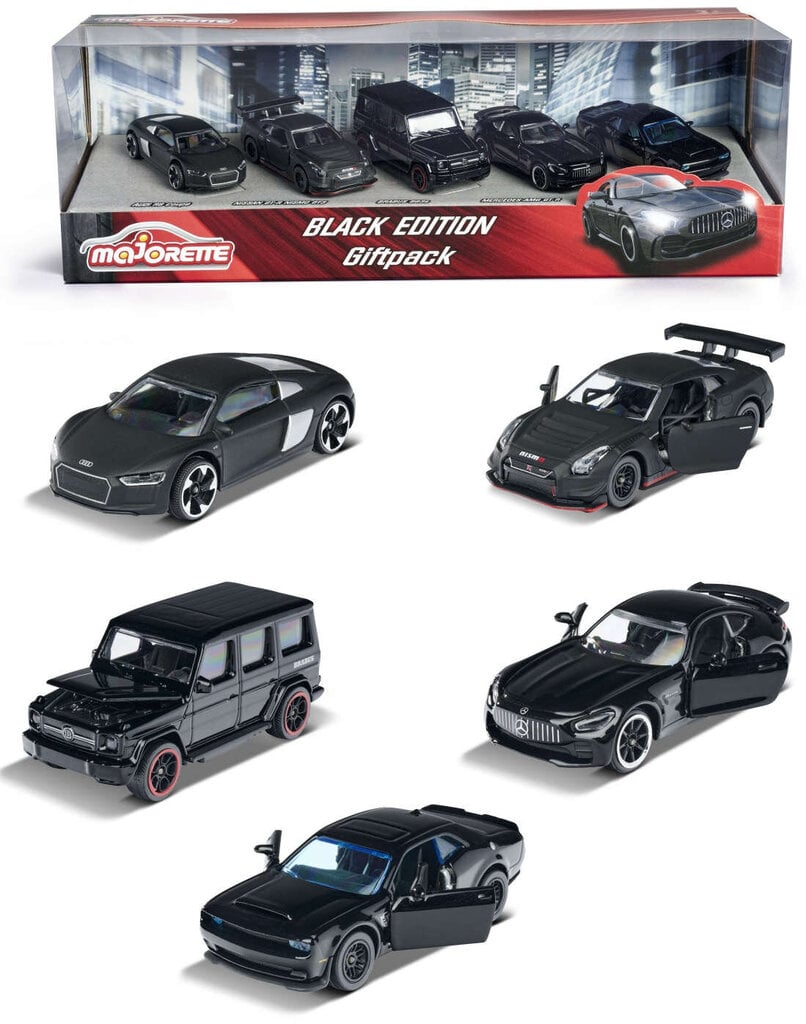 Automobilių rinkinys Majorette Black Edition цена и информация | Žaislai berniukams | pigu.lt