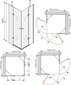 Dušo kabina Mexen Roma DUO su padėklu ir sifonu, 80x80,90x90,100x100 cm цена и информация | Dušo kabinos | pigu.lt