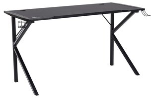 Kompiuterinių žaidimų stalas Ninja, juodas kaina ir informacija | Kompiuteriniai, rašomieji stalai | pigu.lt